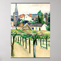 Cezanne - Carré de village, art