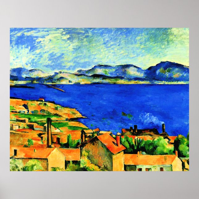 Poster Cezanne - Golfe de Marseille, (Devant)