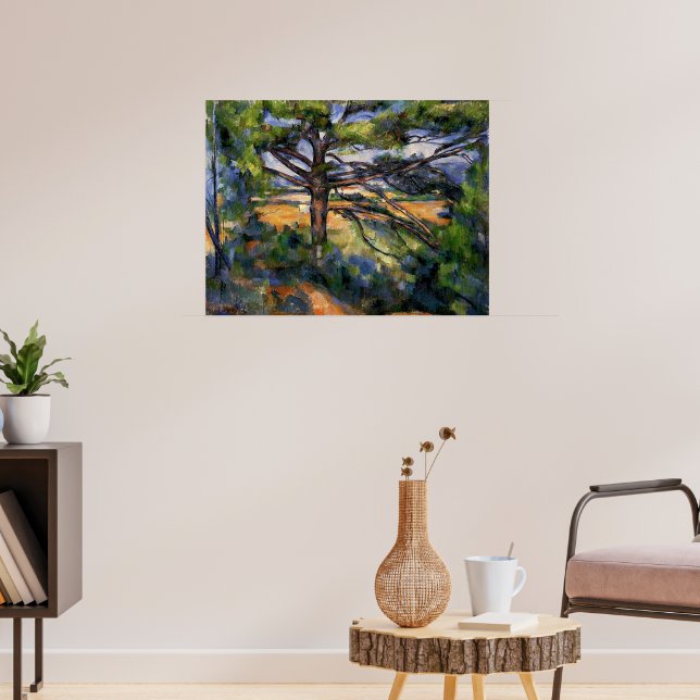 Poster Cezanne - Gros pin et Terre Rouge (Salon 3)