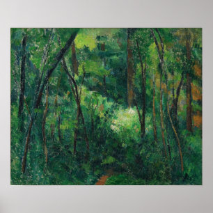 Poster Cézanne - Intérieur d'une forêt