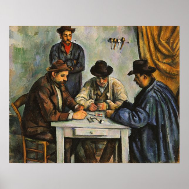 Poster Cézanne - Les joueurs de cartes 1893 (Devant)