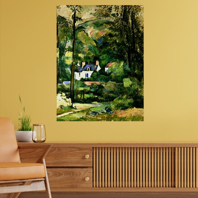 Poster Cezanne - Maisons dans la verdure-1881 (Salon 2)