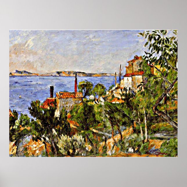 Poster Cezanne - Paysage, Etudier après la nature, (Devant)