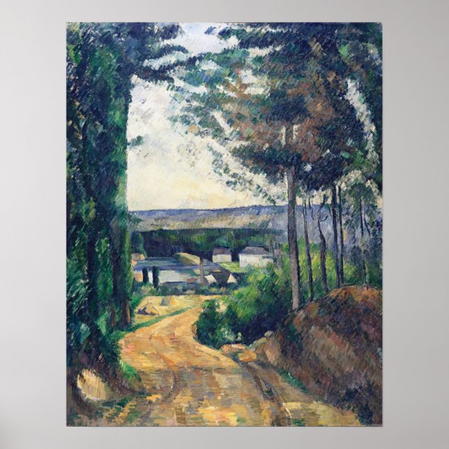 Poster Cézanne - Route Qui Mène Au Lac (Devant)