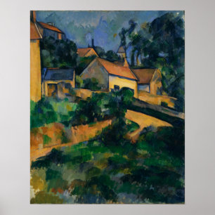 Poster Cézanne - Route tournant à Montgeroult