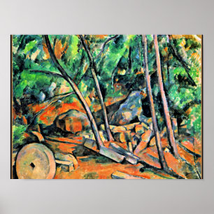 Poster Cezanne - Woods with Millstone