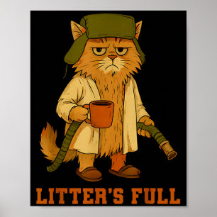 Poster Ch Chats drôles amateurs de café et de chats drôle
