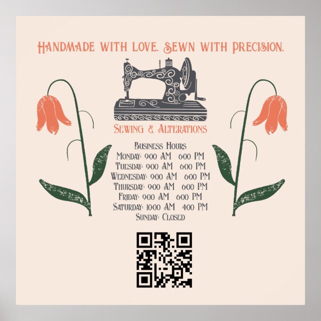 Poster Chaîne à coudre vintage (Devant)