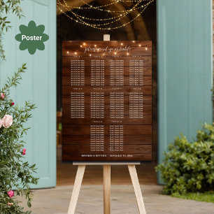 Poster Chaîne Brown en bois Lumières 10 Tables Siège Mari