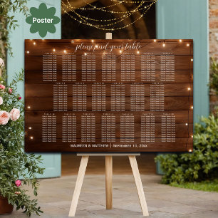 Poster Chaîne Brown en bois Lumières 20 Tables Siège Mari