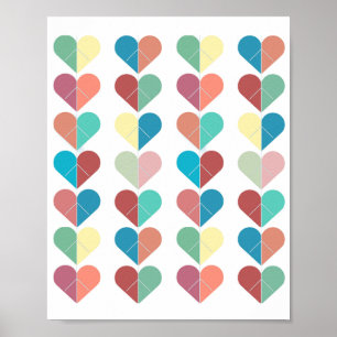 Poster Chaîne de Coeurs