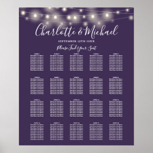 Poster Chaîne Lights Purple Mariage Seize Chart