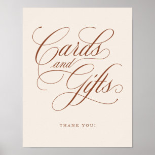 Poster Chaîne moderne calligraphie cartes en terre cuite 