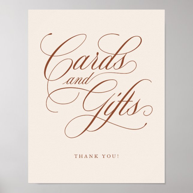 Poster Chaîne moderne calligraphie cartes en terre cuite  (Devant)