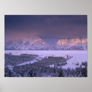 Poster Chaîne Teton depuis Snake River Overlook, Grand
