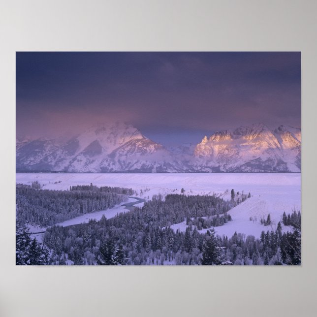 Poster Chaîne Teton depuis Snake River Overlook, Grand (Devant)