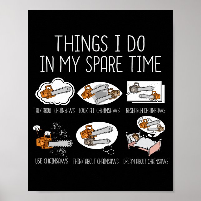 Poster Chainsaw Gift Hommes Woodworker Lumberjack Arboris (Devant)