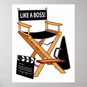 Poster Chair de directeur : Comme un patron !
