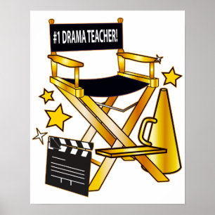 Poster Chair de directeur : Professeur de drame du numéro