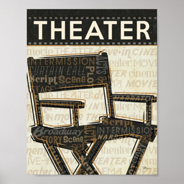 Poster Chaise de cinéma vintage (Devant)