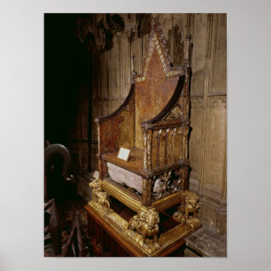 Poster Chaise de couronnement faite pour Edward I par 'Wa