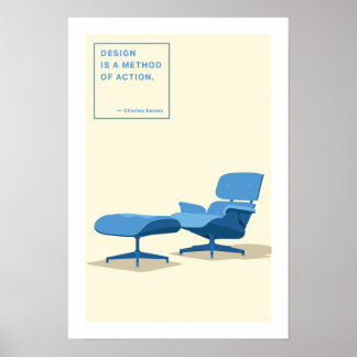 Poster Chaise salon Eames Imprimer