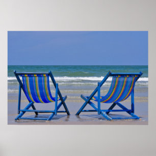 Poster chaises de plage