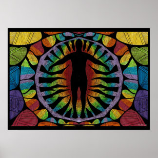 Poster Chakras arc-en-ciel