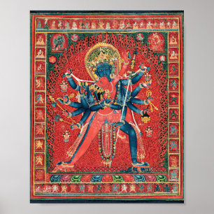 Poster Chakrasamvara Et Consort Vajravarahi