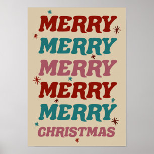 Poster Chaleureux Voeux Élégant Vintage Noël Whimsy