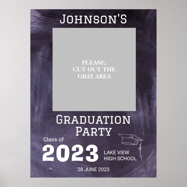 Poster Chalkboard High School Graduation Party Photo prop (Devant)