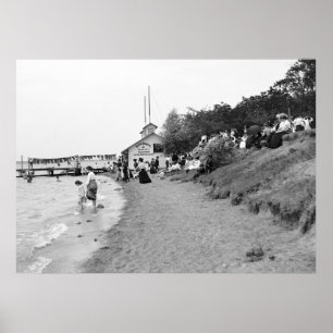 Poster Chambre de Bath, île de Bois Blanc, MI 1903