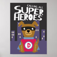 Chambre de nurserie pour garçons Superhero Dog