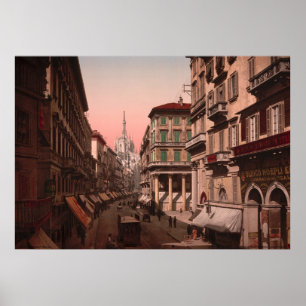 Poster Chambre de Victor Emmanuel, Milan, Italie