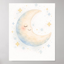 Chambre d'enfant fantaisiste avec lune et étoiles