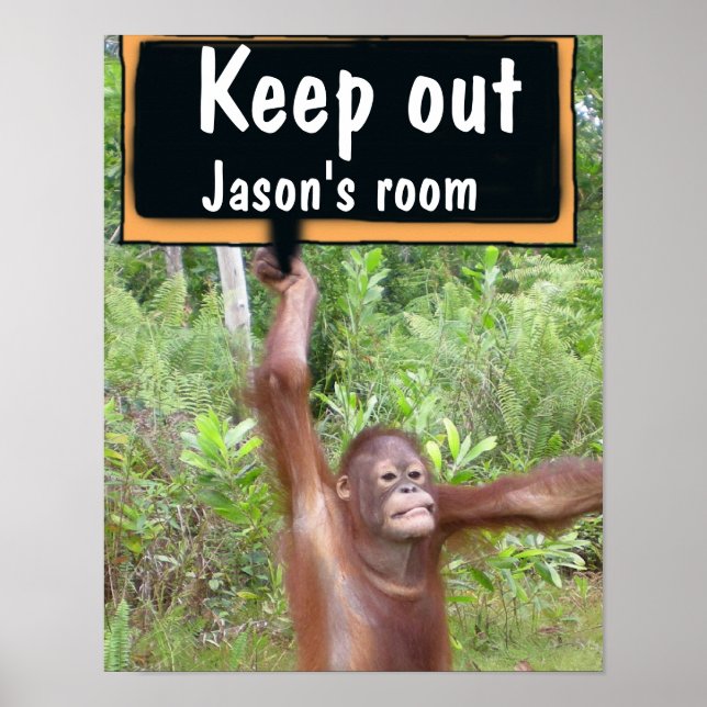 Poster Chambre d'enfant Rester à l'écart Confidentialité (Devant)