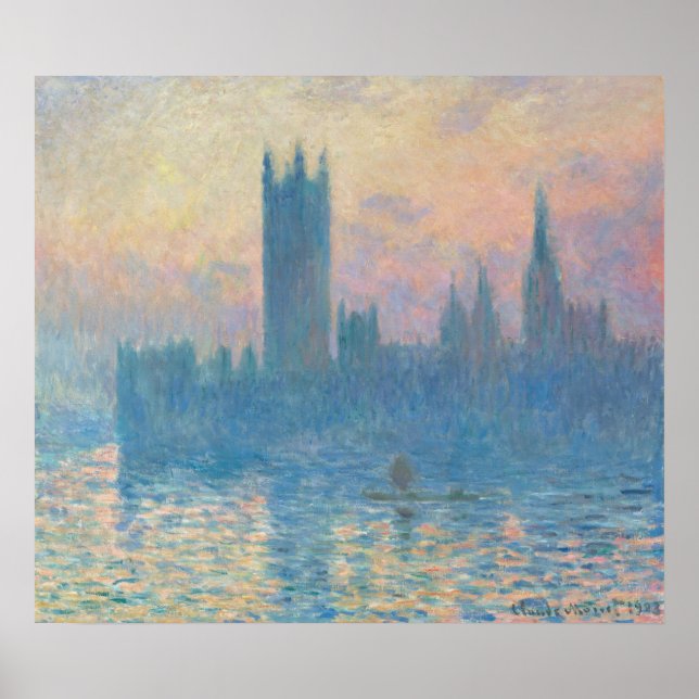 Poster Chambres du Parlement - Claude Monet Fine Art (Devant)