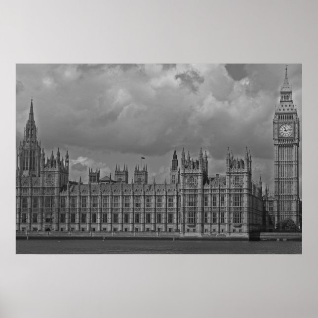 Poster Chambres du Parlement de Londres et Big Ben (Devant)