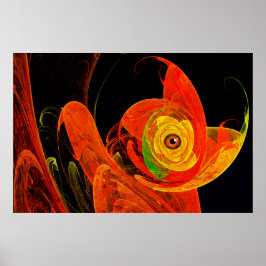 Poster Chameleon d'or à Dawn Fractal Art