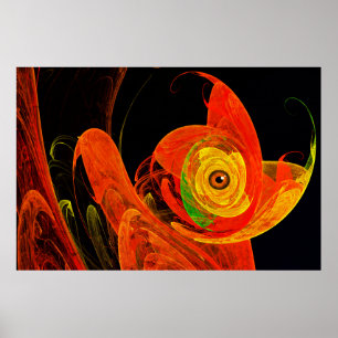 Poster Chameleon d'or à Dawn Fractal Art