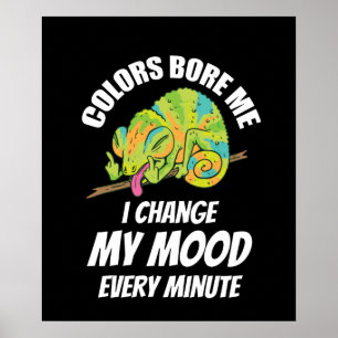 Poster Chameleon - Les couleurs sont ennuyeuses