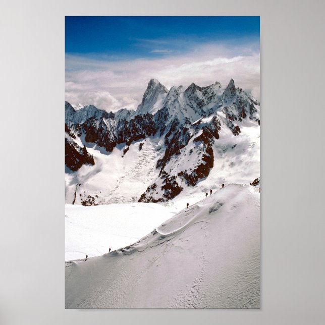 Poster Chamonix Aiguille du Midi Mont Blanc Massif France (Devant)