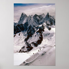 Poster Chamonix Aiguille du Midi Mont Blanc Massif France