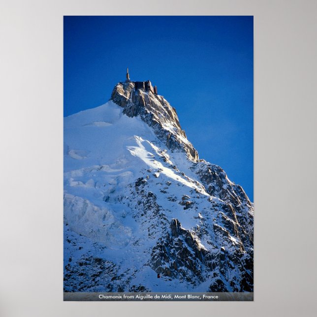 Poster Chamonix de Aiguille de Midi, Mont Blanc, France (Devant)