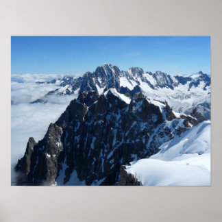 Poster Chamonix des Alpes françaises