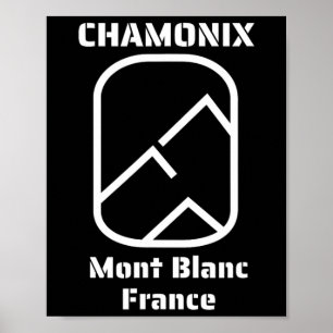 Poster Chamonix Mont Blanc France Ski Snowboard