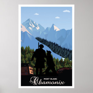 Poster Chamonix,Mont Blanc,Travel