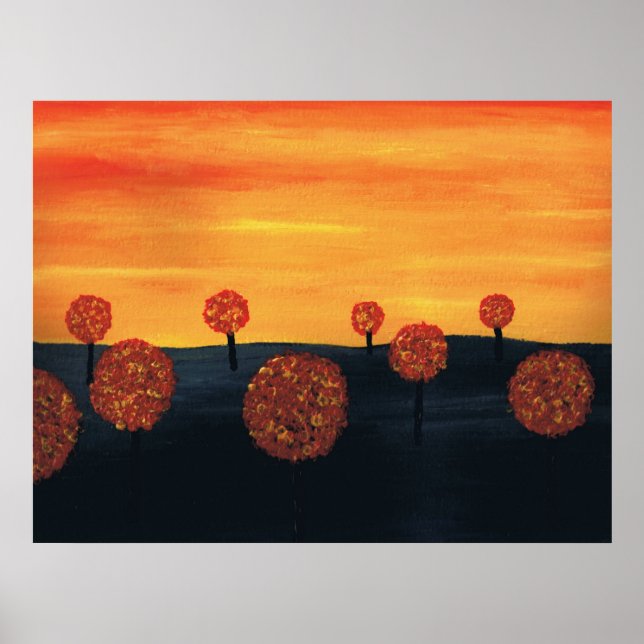 Poster Champ d'arbres (Devant)