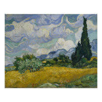 Champ de blé de Van Gogh avec des Cyprès Art Célèb