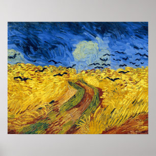 Poster Champ de blé de Van Gogh peinture impressionniste